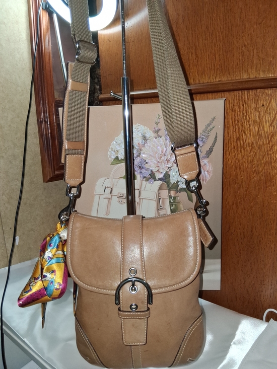 Coach Handbags - Coach Soho Camel Tan Leather Y2K Era with Buckle Strap ,Silver Hardware,COA INC.